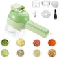 4-in-1 Electric Choppers - Multi-Function Food Processor, Mini Chopper, Garlic Masher, Slicer & Dicer