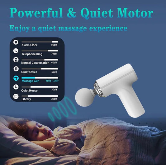 Mini Gun Massager Machine for Pain Relief - Body, Neck, Shoulders, Back, Arms & Feet Massager