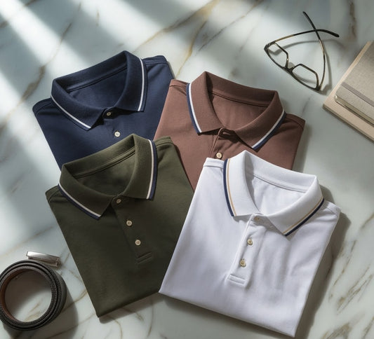 Poly Matte Solid Half Sleeves Mens Polo T-Shirt Pack Of 4
