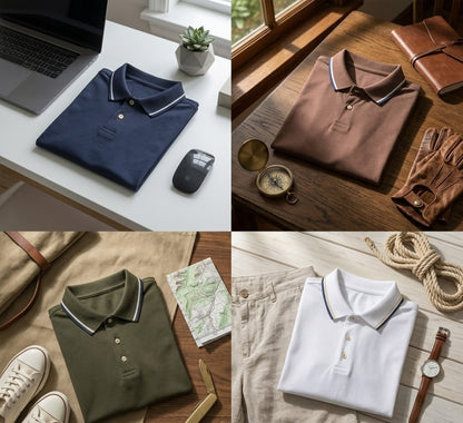 Poly Matte Solid Half Sleeves Mens Polo T-Shirt Pack Of 4